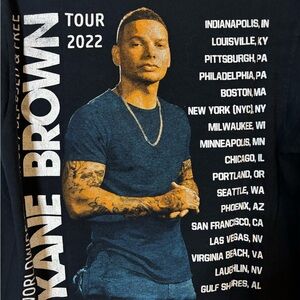 Kane Brown 2022 Tour T-Shirt – Black, Small, Good Condition